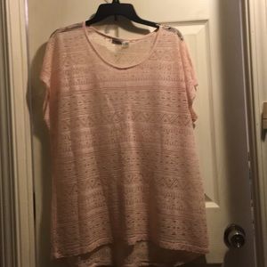 Sheer pink print top